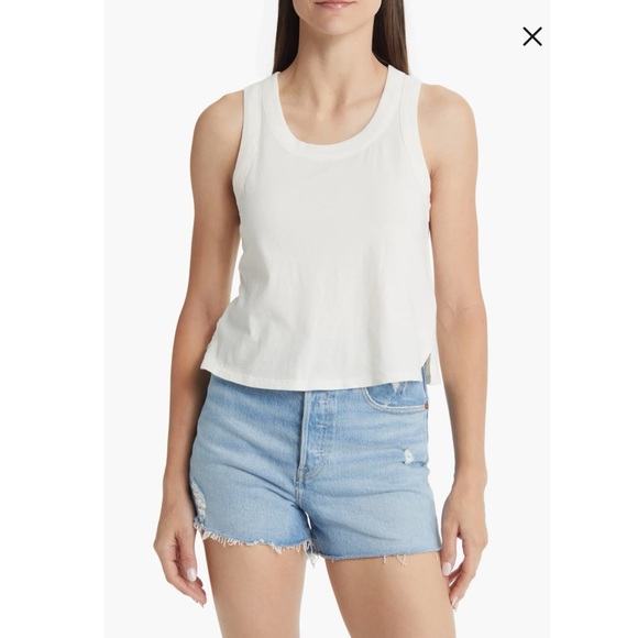 Madewell Tops - Madewell Softfade Cotton Boxy-Crop Tank